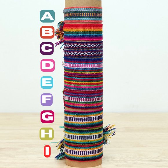 Colorful Vibrant Striped Woven Bracelets - Handmade Friendship Bracelets - Assor - Picture 1 of 10